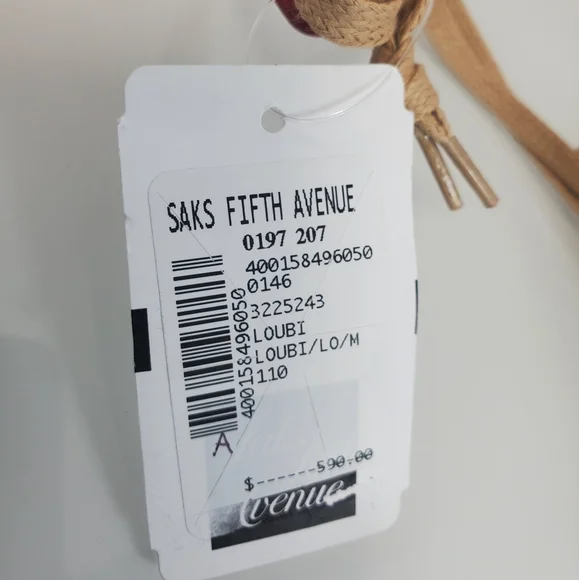 NWT$590 Louboutin Mens Loubi Sneaker Spiked Red Belt Sz 110cm, 44" - Picture 12 of 16